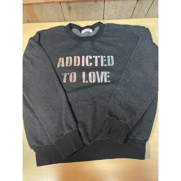 Project Social T Womens Top‎ Black Addicted To Love Pullover Sweatshirt Size L - Picture 4 of 8